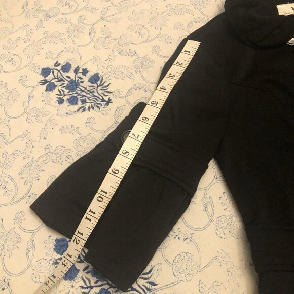 IZ Byer California Size M Girls Swing Jacket 3/4 Sleeve Peter Pan Collar Black - Picture 15 of 16